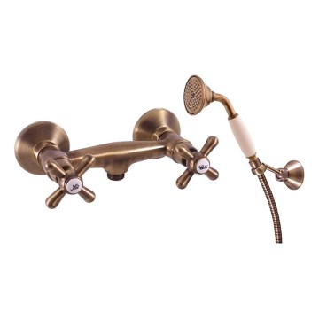 RAV Slezák MK180.5/2SM - Sprchová sada s baterií MORAVA RETRO stará mosaz