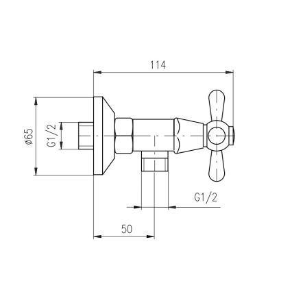 RAV Slezák MK180.5/2SM - Sprchová sada s baterií MORAVA RETRO stará mosaz