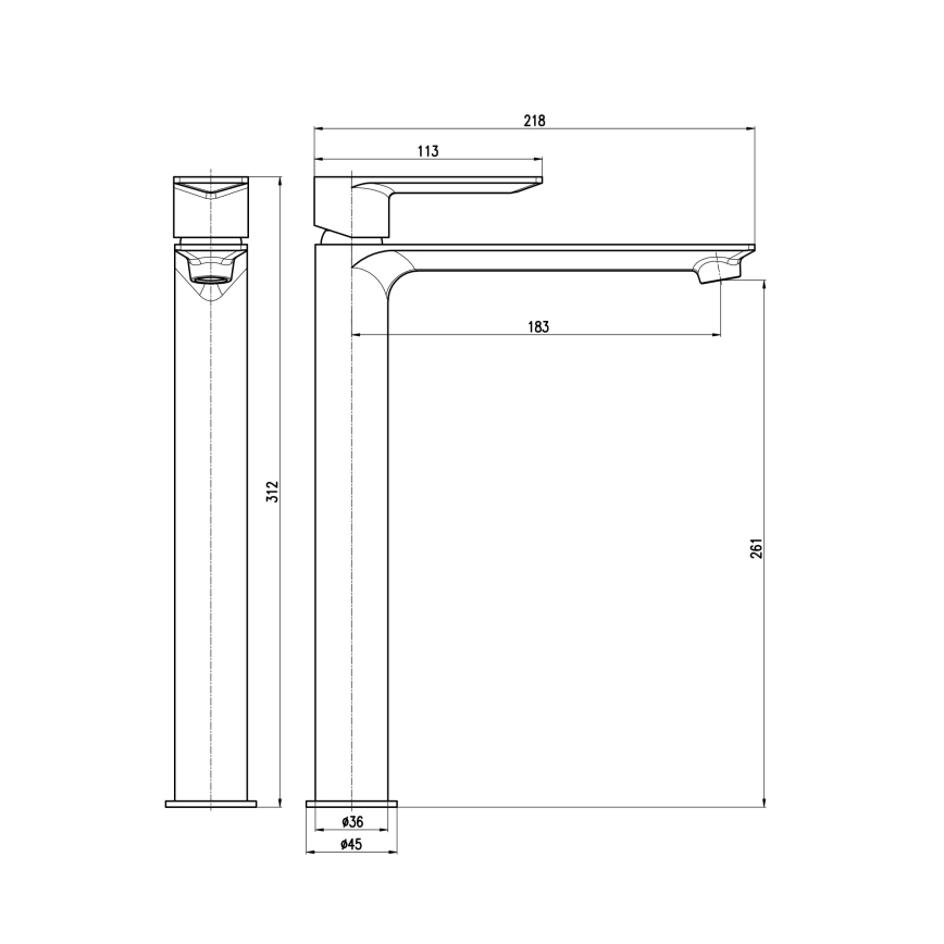 RAV Slezák NL130.0BMAT - Umyvadlová baterie NIL 31,2 cm matná bílá