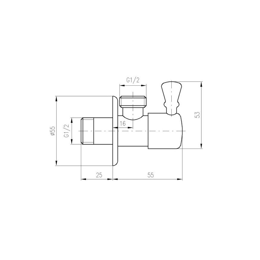 RAV Slezák RV0112Z - Rohový ventil RETRO lesklá zlatá