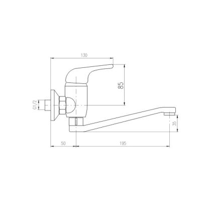 RAV Slezák SA001.5/26 - Dřezová/umyvadlová baterie SAZAVA lesklý chrom