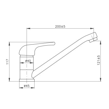 RAV Slezák SA005.0 - Dřezová baterie SAZAVA 11,7 cm lesklý chrom