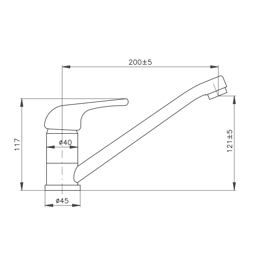 RAV Slezák SA005.0 - Dřezová baterie SAZAVA 11,7 cm lesklý chrom
