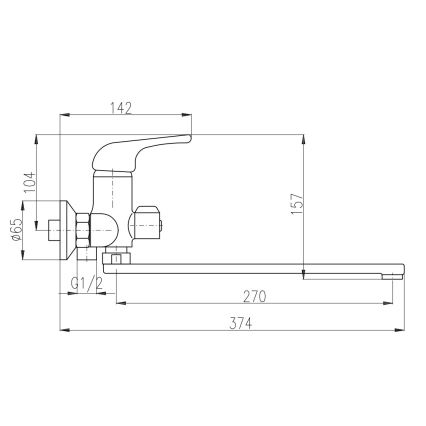 RAV Slezák SA053.5 - Vanová baterie SAZAVA lesklý chrom