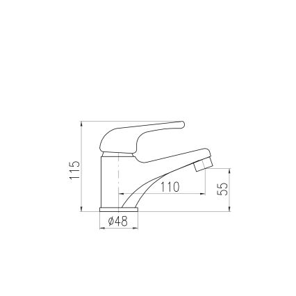 RAV Slezák SAJ091.0 - Umyvadlová baterie JUNIOR 11 cm červená/žlutá