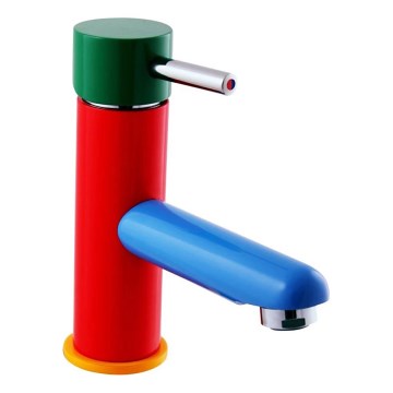 RAV Slezák SE426.0 - Umyvadlová baterie JUNIOR 15,7 cm červená/modrá/zelená