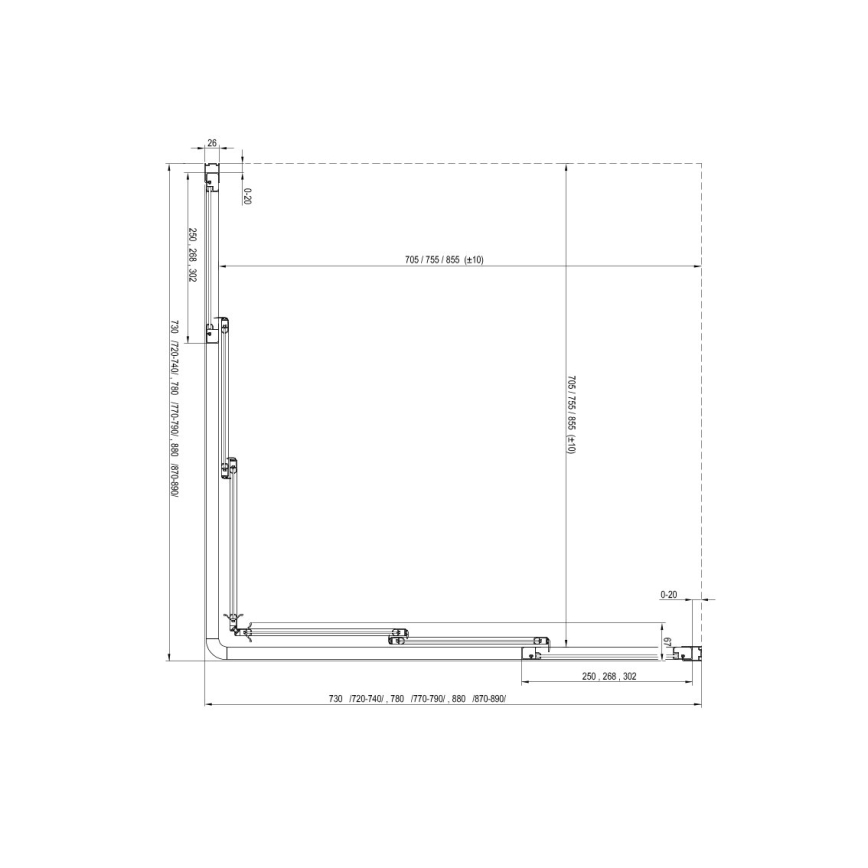 Ravak 15V701R2Z1 - Sprchové dveře SUPERNOVA 90x198 cm bílá