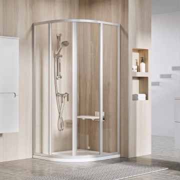 Ravak 3114OU02Z1 - Sprchový kout čtyřdílný čtvrtkruhový SUPERNOVA 80x80 cm satin