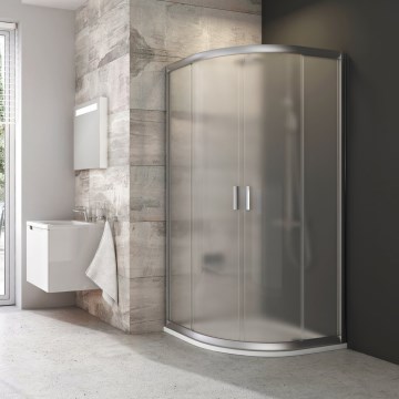 Ravak 3B240U00ZG - Sprchový kout čtyřdílný čtvrtkruhový BLIX 80x80 cm satin