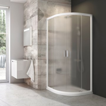 Ravak 3B270100ZG - Sprchový kout čtyřdílný čtvrtkruhový BLIX 90x90 cm bílá
