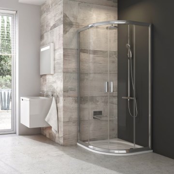 Ravak 3B270C00Z1B - Sprchový kout čtyřdílný čtvrtkruhový BLIX 90x90 cm lesklý chrom