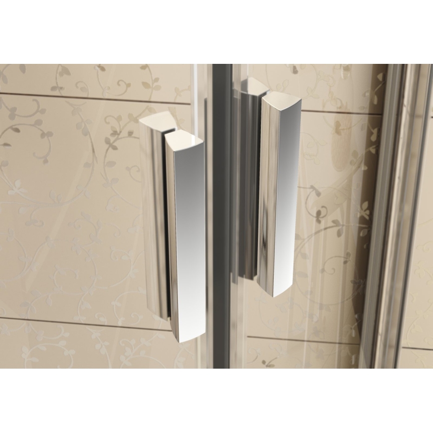 Ravak 3B270U00Z1 - Sprchový kout čtyřdílný čtvrtkruhový BLIX 90x90cm matný chrom