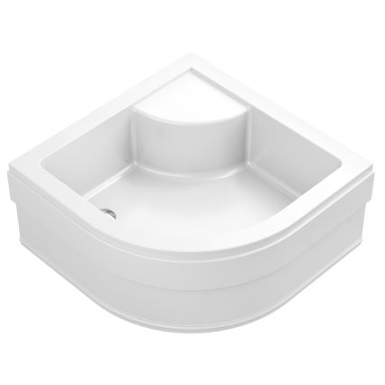 Ravak A217001020 - Sprchová vanička čtvrtkruhová SABINA 90x90 cm bílá