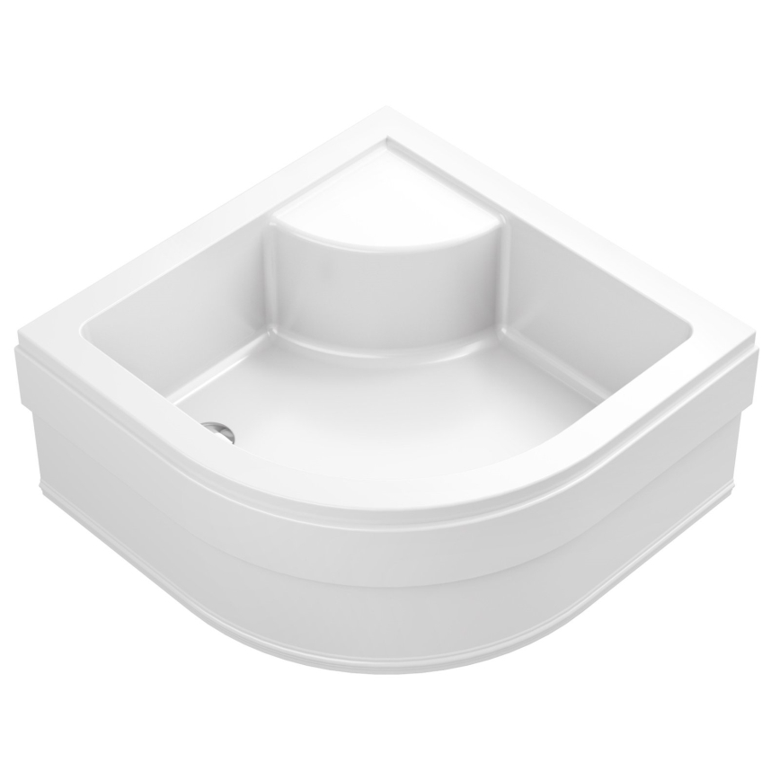Ravak A217001020 - Sprchová vanička čtvrtkruhová SABINA 90x90 cm bílá