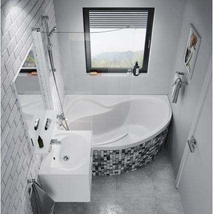 Ravak CM21000000 - Rohová vana ROSA 160x105 cm akrylát/bílá