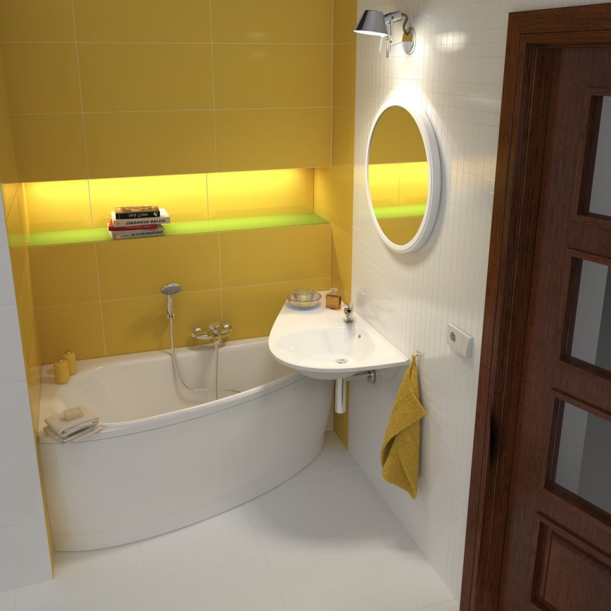 Ravak CQ01000000 - Rohová vana AVOCADO 160x75 cm akrylát/bílá