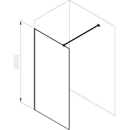 Ravak GW9WG0C00Z1 - Sprchový kout WALK-IN 120x200 cm lesklý chrom
