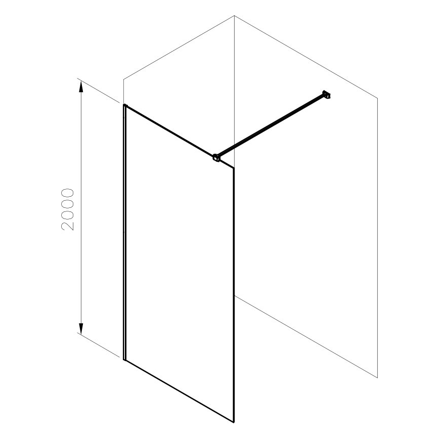Ravak GW9WG0C00Z1 - Sprchový kout WALK-IN 120x200 cm lesklý chrom