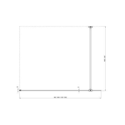 Ravak GW9WG0C00Z1 - Sprchový kout WALK-IN 120x200 cm lesklý chrom