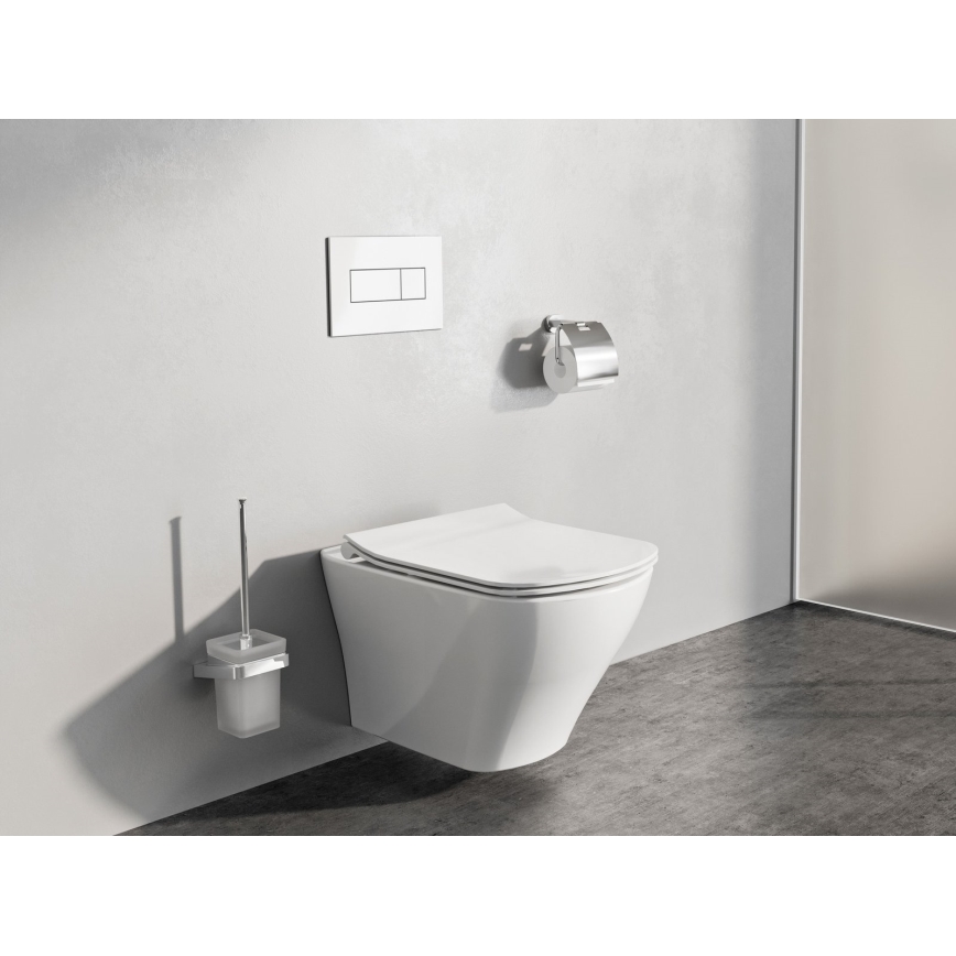 Ravak X01457 - Splachovací tlačítko UNI 24,7x16,5 cm bílá