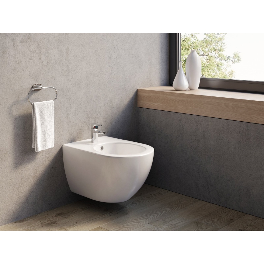 Ravak X01517 - Závěsný bidet UNI CHROME keramika/bílá