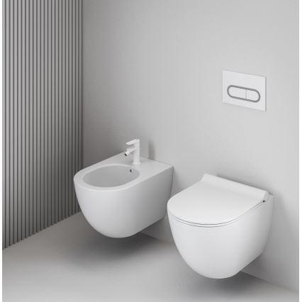 Ravak X01517 - Závěsný bidet UNI CHROME keramika/bílá