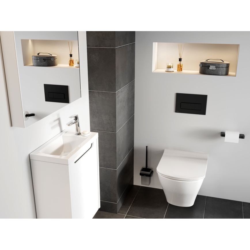 Ravak X01744 - Splachovací tlačítko UNI SLIM 24,7x16,5 cm černá