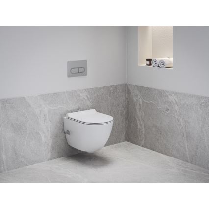 Ravak X01912 - Závěsné WC s bidetovou tryskou CHROME keramika/bílá