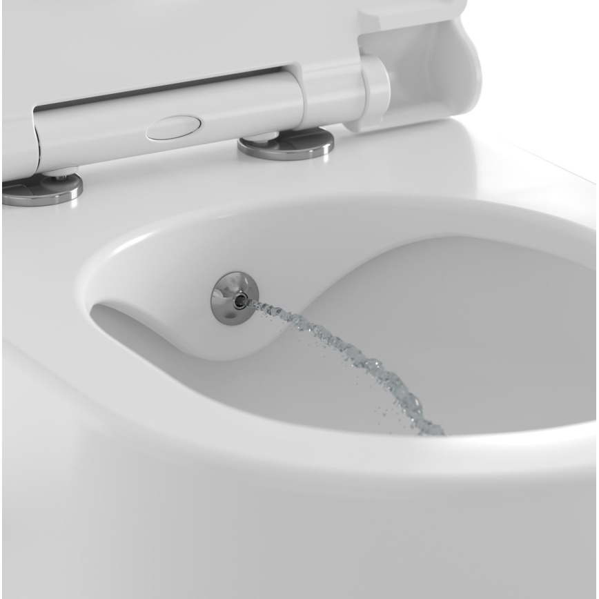 Ravak X01912 - Závěsné WC s bidetovou tryskou CHROME keramika/bílá