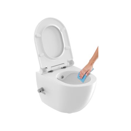 Ravak X01912 - Závěsné WC s bidetovou tryskou CHROME keramika/bílá