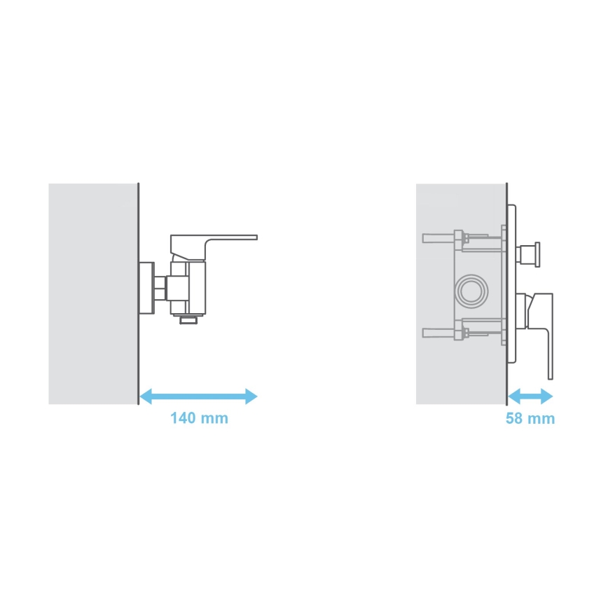 Ravak X070052 - Základní těleso pro podomítkové baterie R-BOX 15,2x11,9 cm