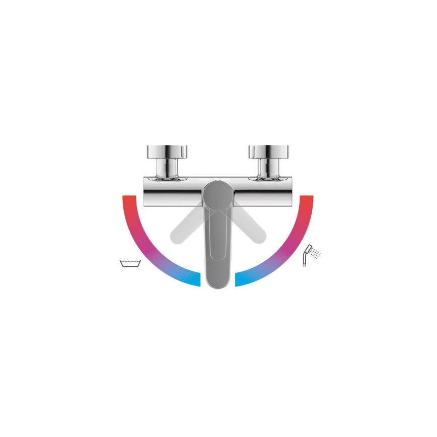 Ravak X070115 - Vanová baterie PURI lesklý chrom