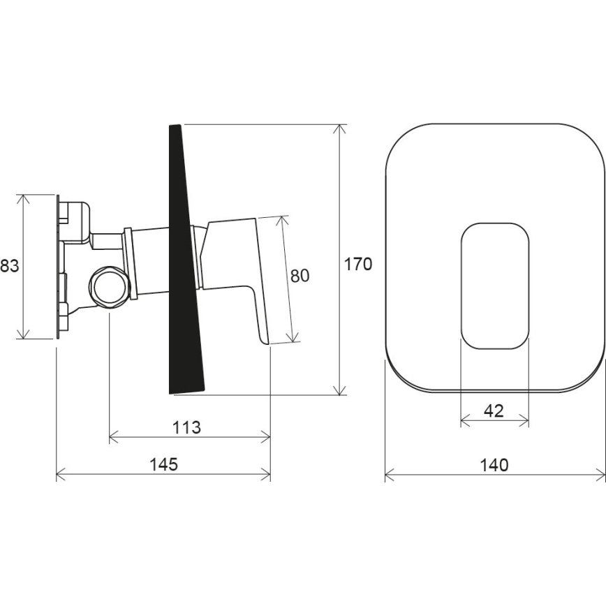 Ravak X070137 - Sprchová baterie pro podomítkovou instalaci R-BOX lesklý chrom