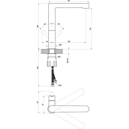 Ravak X070143 - Umyvadlová baterie PURI 26,9 cm lesklý chrom