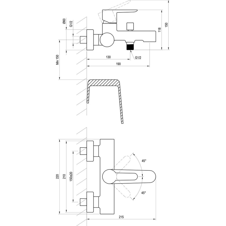 Ravak X070169 - Vanová baterie PURI lesklý chrom