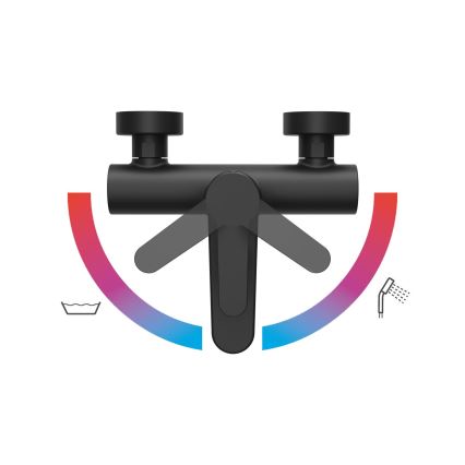 Ravak X070185 - Vanová baterie PURI černá