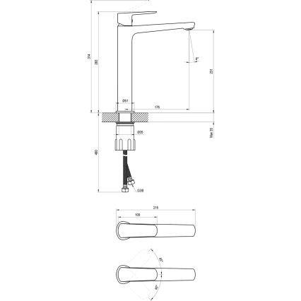 Ravak X070472 - Umyvadlová baterie LIFE 28 cm lesklý chrom