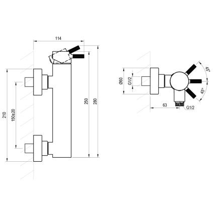 Ravak X070647 - Sprchová baterie NOX kartáčovaná nerez