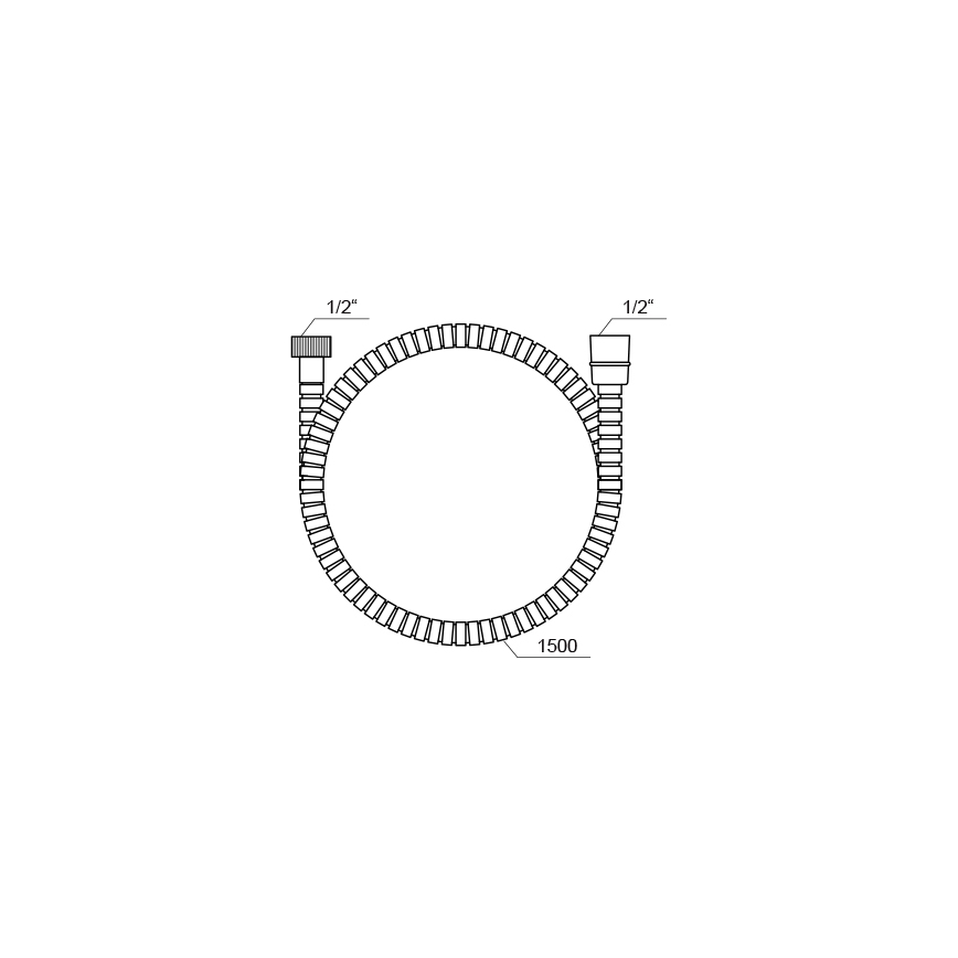 Ravak X07P006 - Sprchová hadice 150 cm lesklý chrom