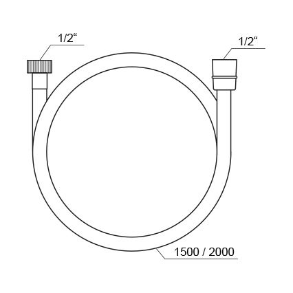 Ravak X07P337 - Sprchová hadice plastová 200 cm lesklý chrom