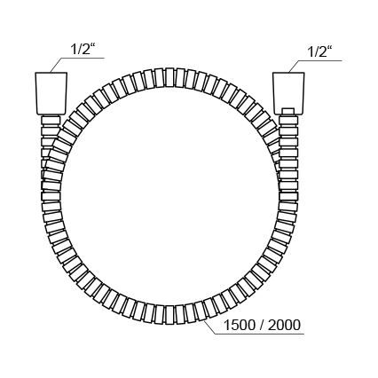 Ravak X07P340 - Sprchová hadice 150 cm lesklý chrom