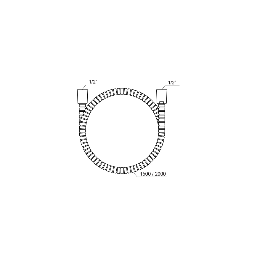 Ravak X07P340 - Sprchová hadice 150 cm lesklý chrom