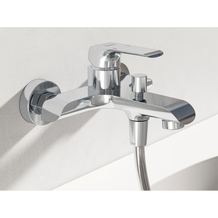 Ravak X07S113 - Vanová sada s baterií FLAT lesklý chrom
