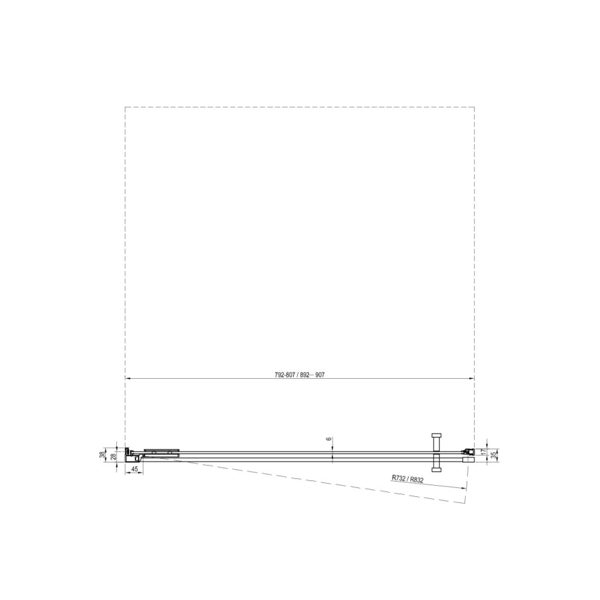 Ravak X0VV70300Z1 - Sprchové dveře COOL 90x195 cm černá