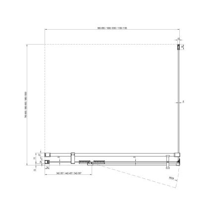 Ravak X9VV40A00Z1 - Pevná sprchová stěna COOL 80x195 cm lesklý chrom