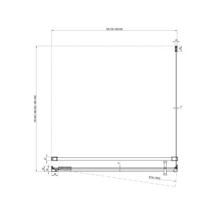 Ravak X9VVA0300Z1 - Pevná sprchová stěna COOL 100x195 cm černá