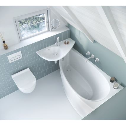 Ravak XJ1P1100000 - Závěsné umyvadlo AVOCADO 85x45 cm litý mramor/bílá