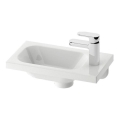 Ravak XJGP1100000 - Závěsné umyvadlo CHROME 40x22 cm litý mramor/bílá