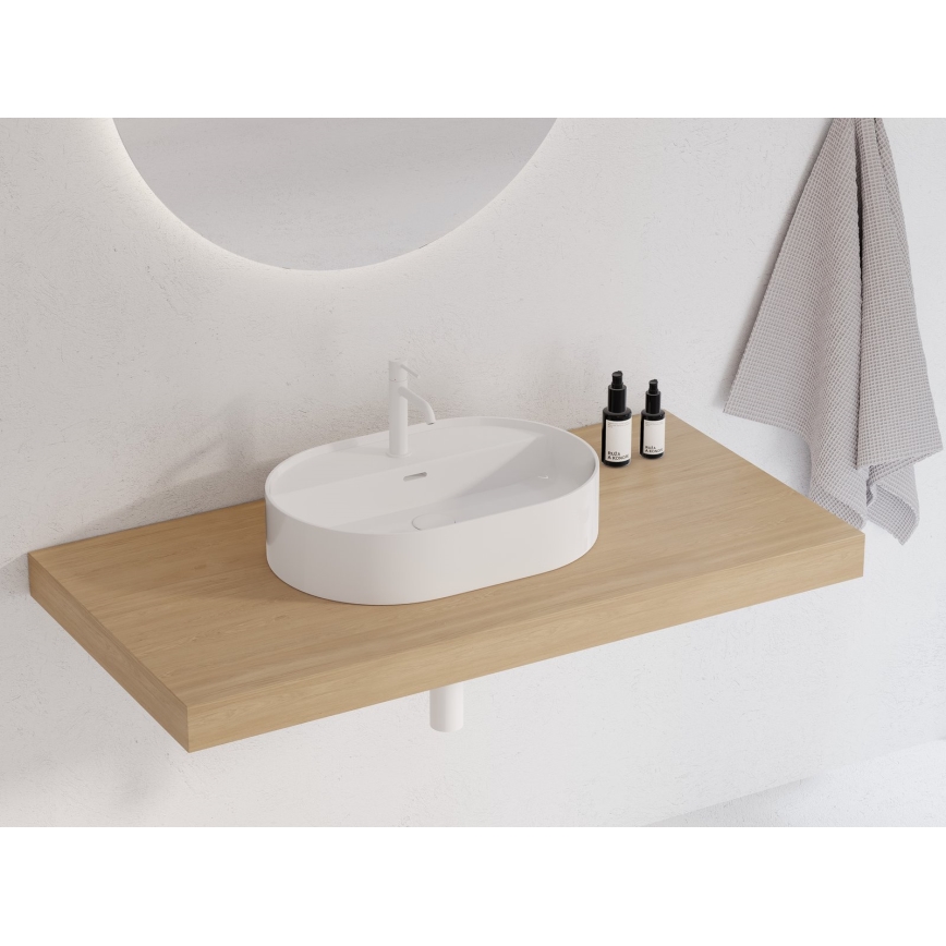 Ravak XJX01155003 - Umyvadlo na desku CERAMIC SLIM 55x40 cm keramika/bílá