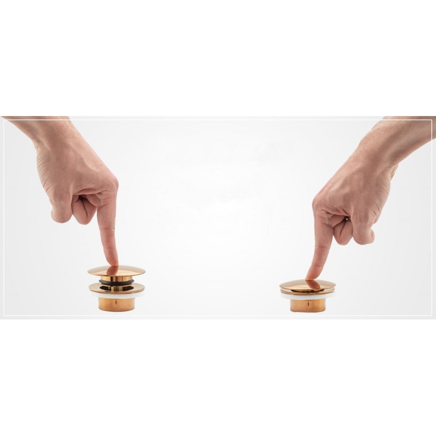 REA-A2360 - Umyvadlová výpusť CLICK-CLACK pr. 6,4 cm zlatá